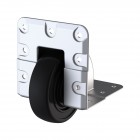 75mm Heavy Duty Edge Castor with Black Wheel
